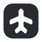 Airplane Square SVG Icon